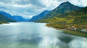 Waterton Lake and Boat